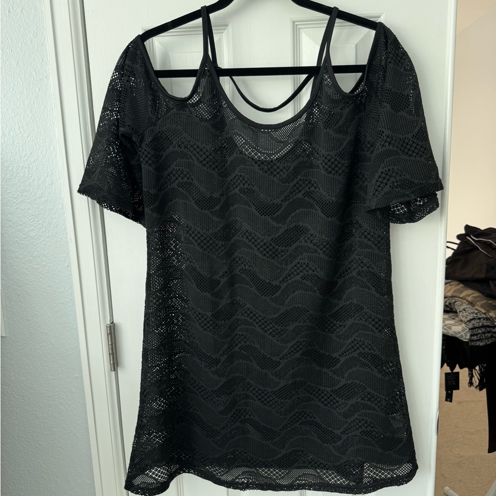 Chic Black Lace Women's Blouse